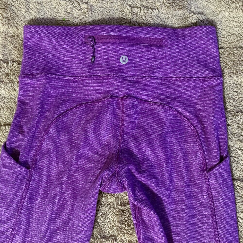 RARE Lululemon Speed Tight IV Rulu Herringbone Violet Full Length Leggings 4 - Picture 7 of 10